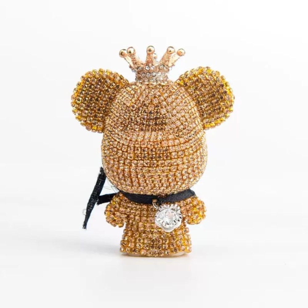 Bling Crystal Bear Car Air Freshener With Vent Clip (GOLDEN)